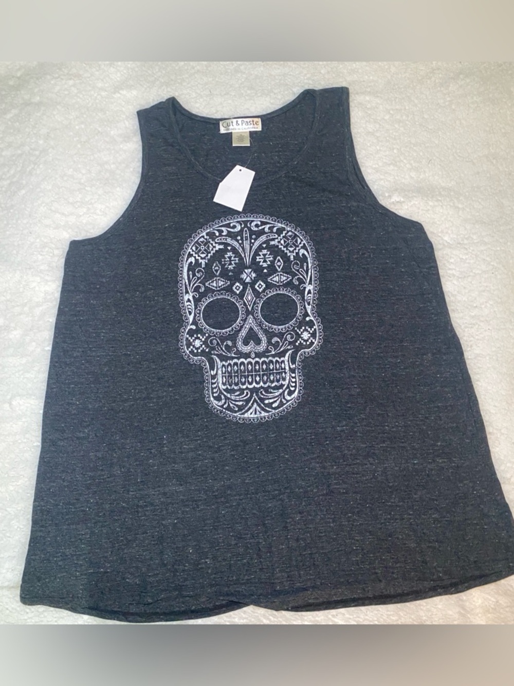 Women’s Dark Gray Sugar Skull Tank Top